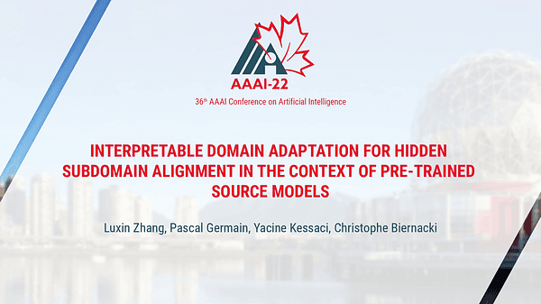 Interpretable Domain Adaptation for Hidden Subdomain Alignment in the Context of Pre-Trained Source Models