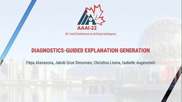 Diagnostics-Guided Explanation Generation