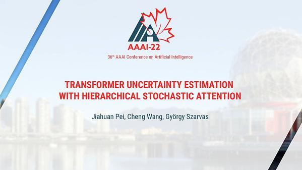 Transformer Uncertainty Estimation with Hierarchical Stochastic Attention