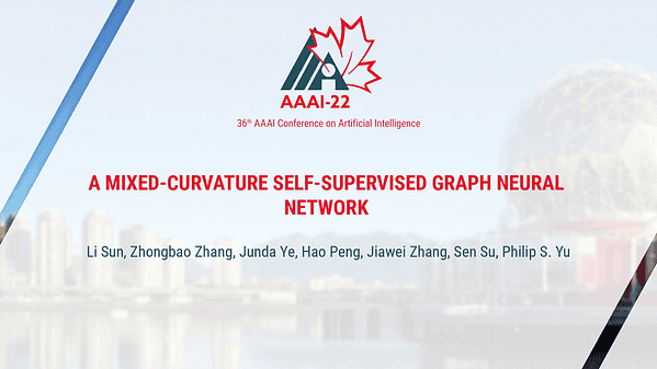 A Self-Supervised Mixed-Curvature Graph Neural Network