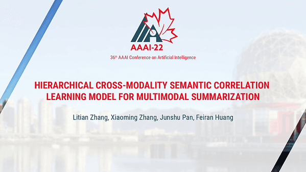 Hierarchical Cross-Modality Semantic Correlation Learning Model for Multimodal Summarization