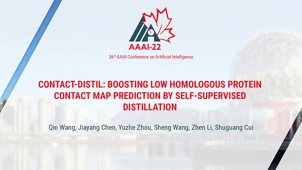 Contact-Distil: Boosting Low Homologous Protein Contact Map Prediction by Self-Supervised Distillation