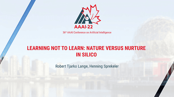 Learning Not to Learn: Nature versus Nurture in Silico