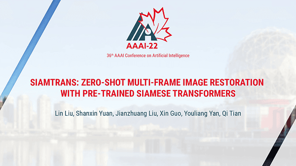 SiamTrans: Zero-Shot Multi-Frame Image Restoration with Pre-Trained Siamese Transformers
