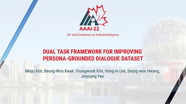 Dual Task Framework for Improving Persona-Grounded Dialogue Dataset