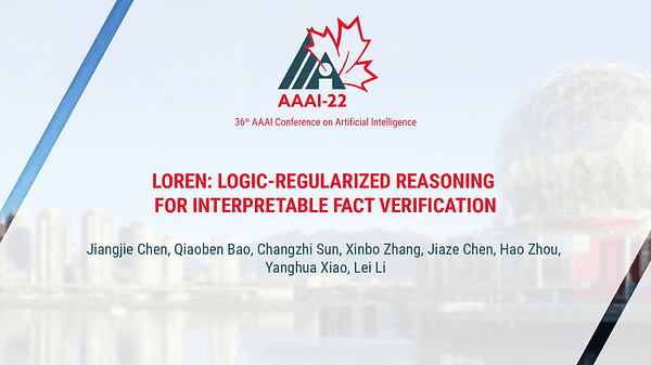 LOREN: Logic-Regularized Reasoning for Interpretable Fact Verification