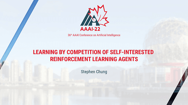 Learning by Competition of Self-Interested Reinforcement Learning Agents
