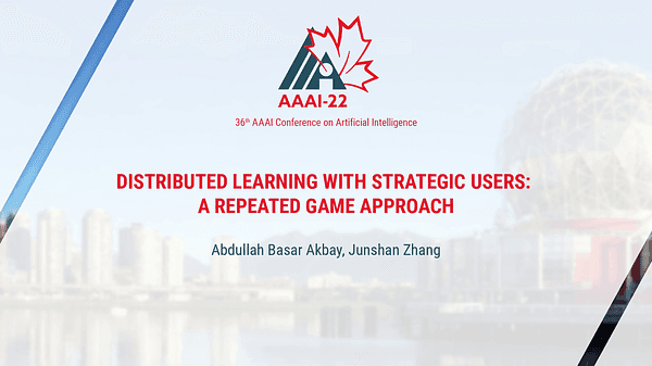 Distributed Learning with Strategic Users: A Repeated Game Approach