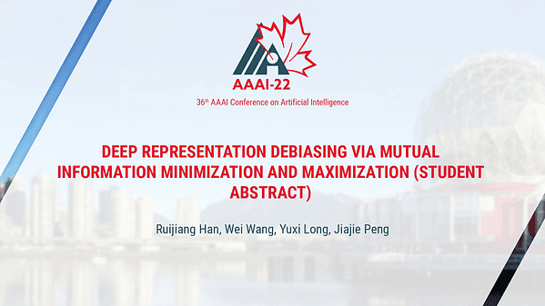 Deep Representation Debiasing via Mutual Information Minimization and Maximization (Student Abstract)
