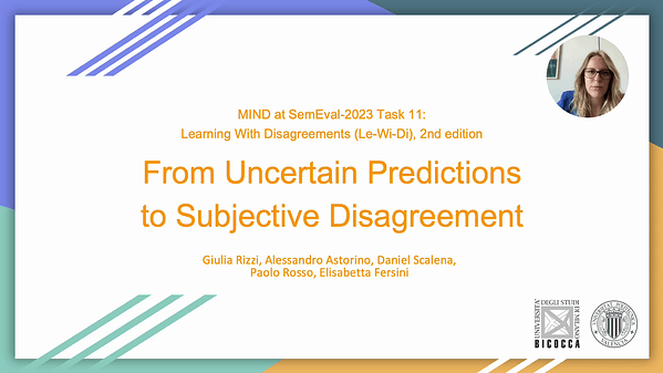 MIND at SemEval-2023 Task 11: From Uncertain Predictions to Subjective Disagreement