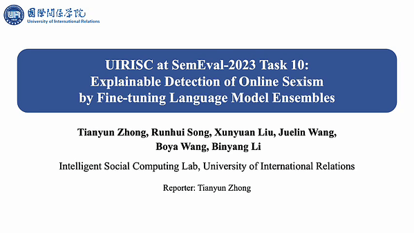 UIRISC at SemEval-2023 Task 10: Explainable Detection of Online Sexism by Ensembling Fine-tuning Language Models