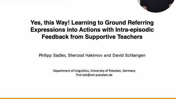 Yes, this Way! Learning to Ground Referring Expressions into Actions with Inter-episodic Feedback from Supportive Teachers