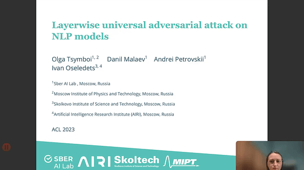 Layerwise universal adversarial attack on NLP models
