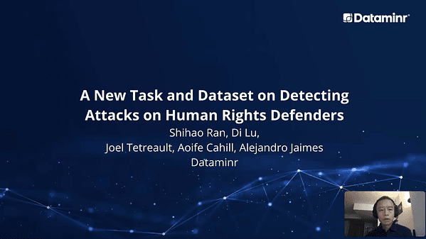 A New Task and Dataset on Detecting Attacks on Human Rights Defenders