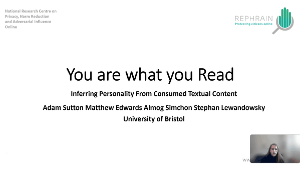 You Are What You Read: Inferring Personality From Consumed Textual Content