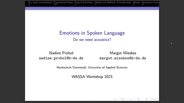 Emotions in Spoken Language - Do we need acoustics?