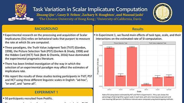 Task Variation in Scalar Implicature Computation