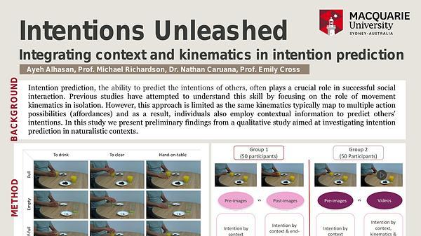 Predicting intentions: How do we predict other's action intentions?