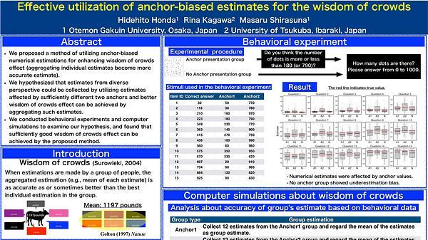 Effective utilization of anchor-biased estimates for the wisdom of crowds