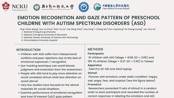 Emotion Recognition and Gaze Pattern of Preschool Children with Autism Spectrum Disorders Children