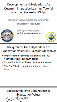 Development and Evaluation of a Quantum Interactive Learning Tutorial on Larmor Precession Of Spin