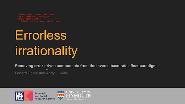 Errorless irrationality: removing error-driven components from the inverse base-rate effect paradigm