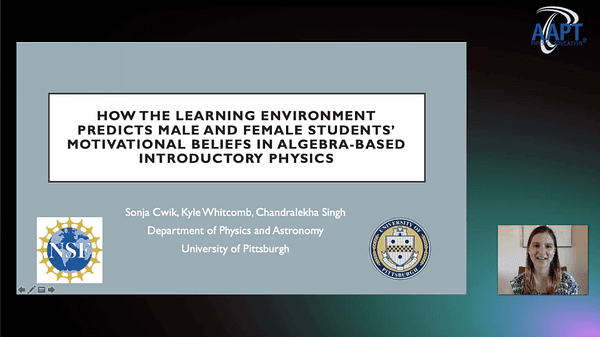 How the learning environment predicts male and female students’ motivational beliefs in algebra-based introductory physics