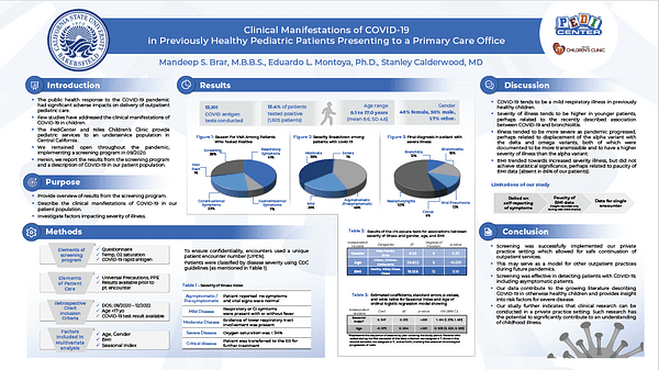 Clinical Manifestations of COVID-19 in Previously Healthy Pediatric Patients Presenting to a Primary Care Office.