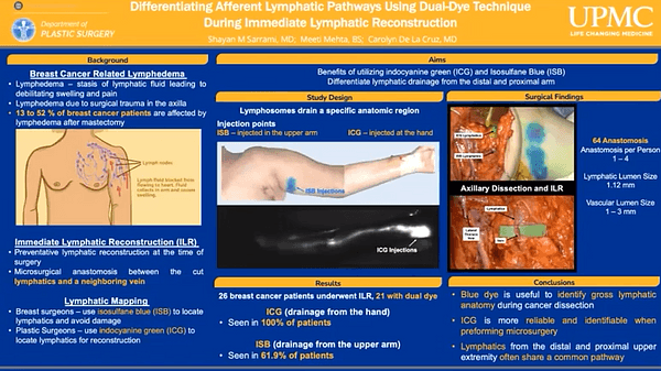 Differentiating Afferent Lymphatic Pathways Using Dual-Dye Technique During Immediate Lymphatic Reconstruction