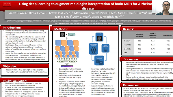 Using deep learning to augment radiologist interpretation of brain MRIs for Alzheimer’s disease