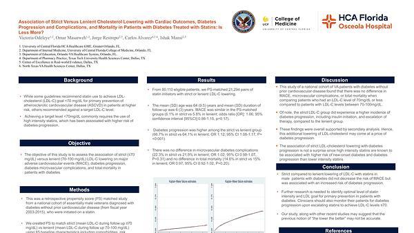 Association of Strict Versus Lenient Cholesterol Lowering with Cardiac Outcomes, Diabetes Progression and Complications, and Mortality in Patients with Diabetes Treated with Statins: Is Less More?