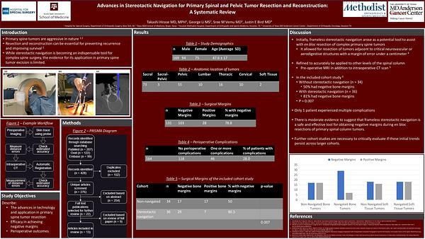 Advances in Stereotactic Navigation for Primary Spinal and Pelvic Tumor Resection and Reconstruction: A Systematic Review