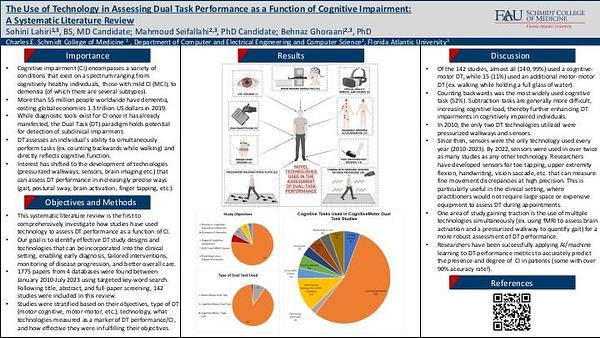 The Use of Novel Technologies in Assessing Dual Task Performance as a Function of Cognitive Impairment: A Systematic Literature Review