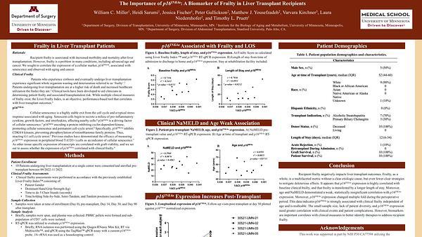 The Importance of p16INK4a: A Biomarker of Frailty in Liver Transplant Recipients