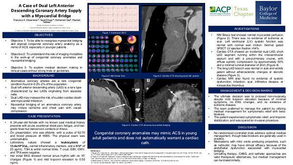 A Case of Dual Left Anterior Descending Coronary Artery Supply with a Myocardial Bridge