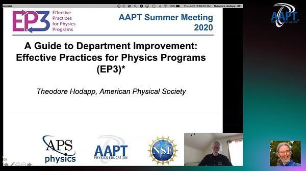 A Guide to Department Improvement: Effective Practices for Physics Programs (EP3)