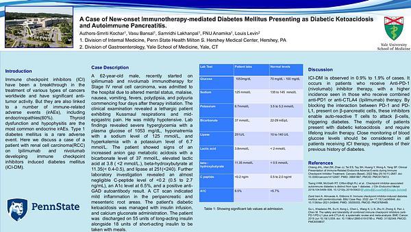 A Case of New-onset Immunotherapy-mediated Diabetes Mellitus Presenting as Diabetic Ketoacidosis and Autoimmune Pancreatitis.