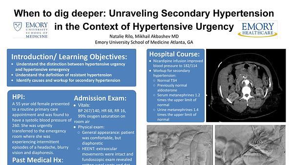 When to dig deeper: Unraveling Secondary Hypertension in the Context of Hypertensive Urgency