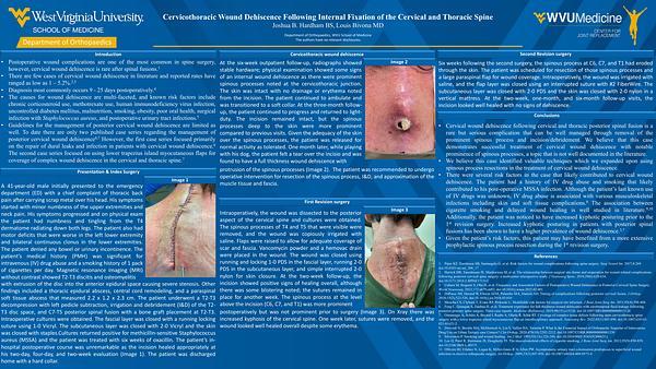 Cervicothoracic Wound Dehiscence Following Internal Fixation of the Cervical and Thoracic Spine