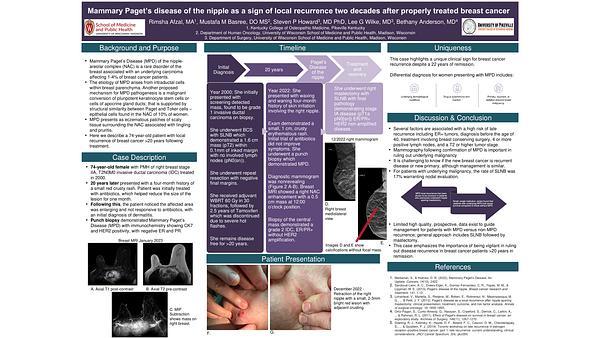 Mammary Paget’s disease of the nipple as a sign of local recurrence two decades after properly treated breast cancer