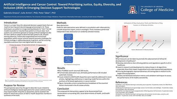 Artificial Intelligence and Cancer Control: Toward Prioritizing Justice,
Equity, Diversity, and Inclusion (JEDI) in Emerging Decision Support
Technologies