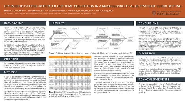 Optimizing patient-reported outcome collection in a musculoskeletal outpatient clinic setting