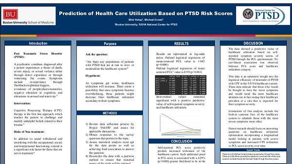 Increasing PTSD Symptom Severity Predicts Increasing Healthcare Utilization Among OEF/OIF Veterans.