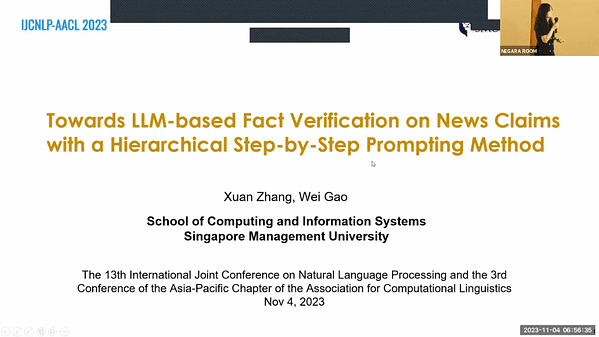 Towards LLM-based Fact Verification on News Claims with a Hierarchical Step-by-Step Prompting Method
