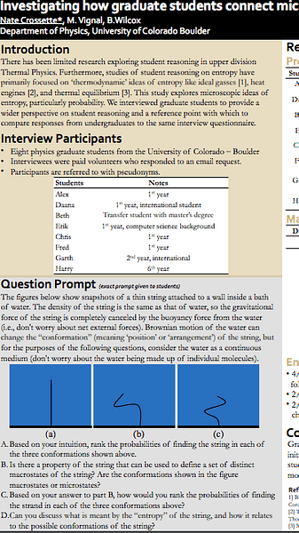 Investigating how graduate students connect microstates and macrostates with entropy
