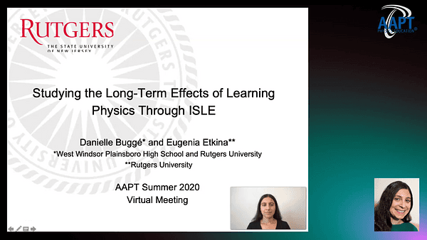 Studying the Long Term Effects of Learning Physics Through ISLE