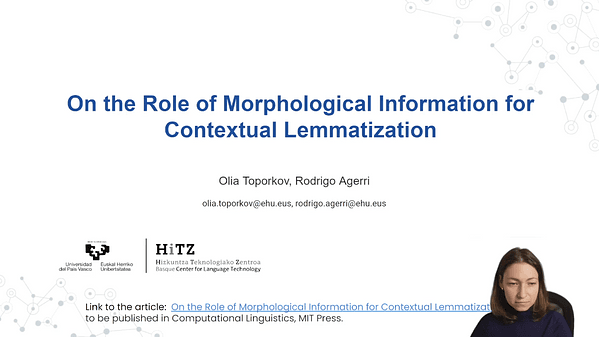 On the Role of Morphological Information for Contextual Lemmatization