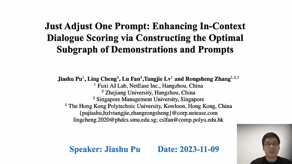 Just Adjust One Prompt: Enhancing In-Context Dialogue Scoring via Constructing the Optimal Subgraph of Demonstrations and Prompts | VIDEO