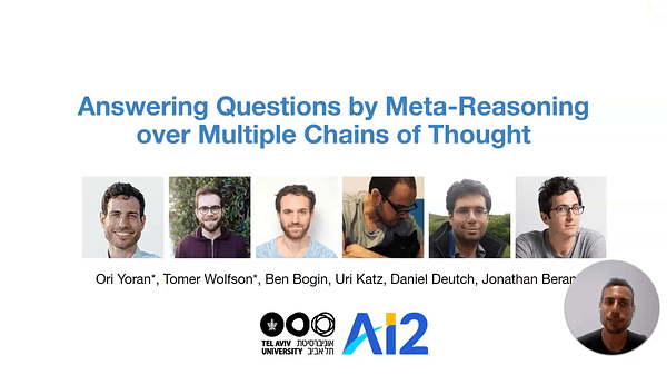 Answering Questions by Meta-Reasoning over Multiple Chains of Thought
