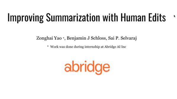 Improving Summarization with Human Edits | VIDEO